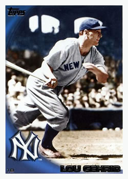 2010 Topps #250 Lou Gehrig Front