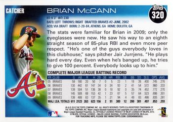 2010 Topps #320 Brian McCann Back