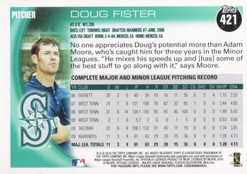 2010 Topps #421 Doug Fister Back