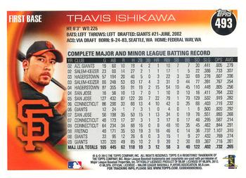 2010 Topps #493 Travis Ishikawa Back