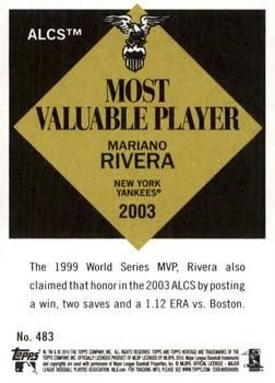 2010 Topps Heritage #483 Mariano Rivera Back