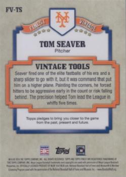 2014 Finest - Vintage Refractors #FV-TS Tom Seaver Back