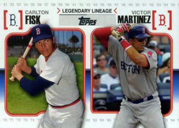 2010 Topps - Legendary Lineage #LL-33 Carlton Fisk / Victor Martinez Front