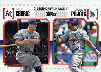 2010 Topps - Legendary Lineage #LL-42 Lou Gehrig / Albert Pujols Front