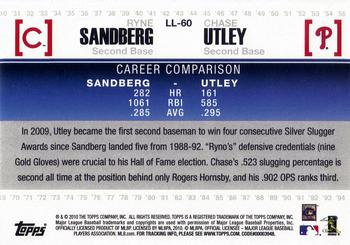 2010 Topps - Legendary Lineage #LL-60 Ryne Sandberg / Chase Utley Back