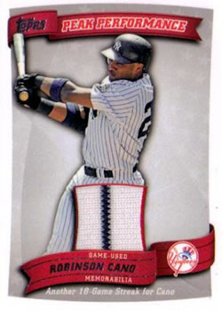 2010 Topps - Peak Performance Relics #PPR-RCA Robinson Cano Front