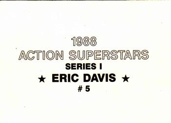 1988 Action Superstars (18 cards, unlicensed) #5 Eric Davis Back