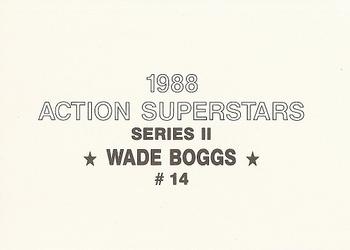 1988 Action Superstars (18 cards, unlicensed) #14 Wade Boggs Back