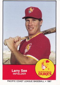 1987 Albuquerque Dukes Police #21 Larry See Front