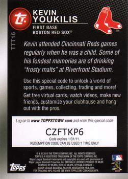 2010 Topps - Ticket to Topps Town #TTT16 Kevin Youkilis Back