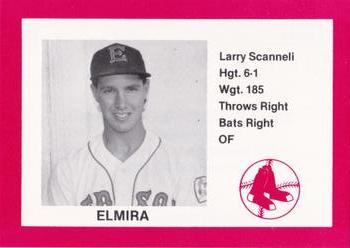 1987 Cain Elmira Pioneers Red #5 Larry Scannell Front