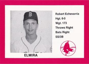 1987 Cain Elmira Pioneers Red #7 Robert Echevarria Front