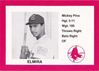 1987 Cain Elmira Pioneers Red #33 Mickey Pina Front