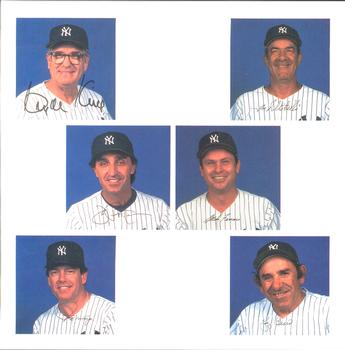 1982 New York Yankees Photo Album #NNO Joe Altobelli / Yogi Berra / Mike Ferraro / Clyde King / Joe Pepitone / Jeff Torborg Front