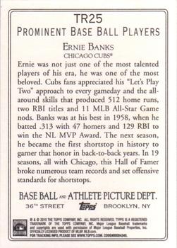 2010 Topps - Turkey Red #TR25 Ernie Banks Back