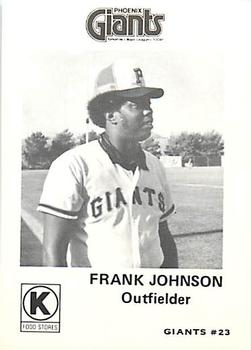 1975 Circle K Phoenix Giants #23 Frank Johnson Front