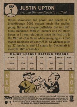 2010 Topps Heritage - New Age Performers #NAP1 Justin Upton Back
