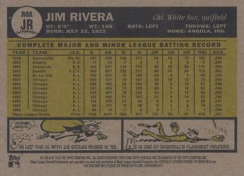 2010 Topps Heritage - Real One Autographs #ROAJR Jim Rivera Back