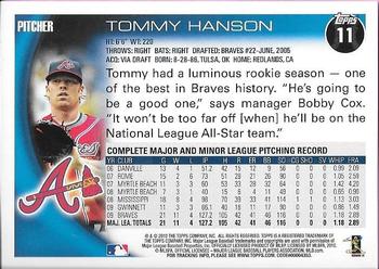 2010 Topps Opening Day #11 Tommy Hanson Back