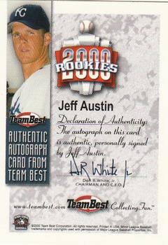 2000 Team Best Rookies - Autographs #NNO Jeff Austin Back