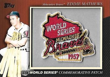 2010 Topps - Manufactured Commemorative Patch #MCP-15 Eddie Mathews Front