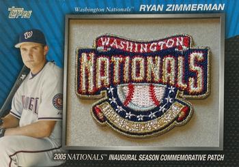 2010 Topps - Manufactured Commemorative Patch #MCP-38 Ryan Zimmerman Front