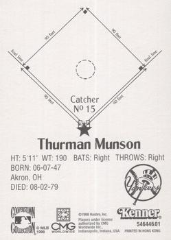 1998 Kenner Starting Lineup Cards Classic Doubles #NNO Thurman Munson Back