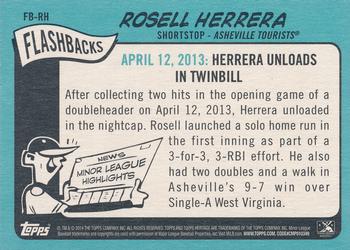 2014 Topps Heritage Minor League - Flashbacks #FB-RH Rosell Herrera Back