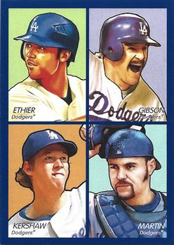 2009 Upper Deck Goudey - 4-in-1 Blue #35-11 Andre Ethier / Kirk Gibson / Russell Martin / Clayton Kershaw Front