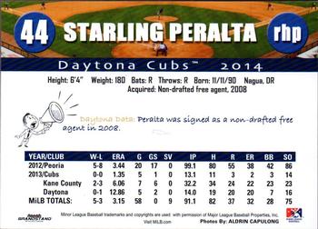 2014 Grandstand Daytona Cubs #NNO Starling Peralta Back