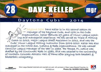 2014 Grandstand Daytona Cubs #NNO Dave Keller Back