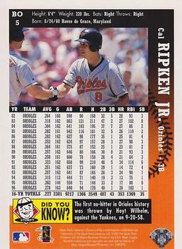1997 Collector's Choice Baltimore Orioles #BO5 Cal Ripken Jr. Back