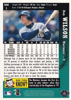 1997 Collector's Choice Seattle Mariners #SM1 Dan Wilson Back