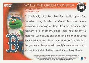 2010 Topps Opening Day - Mascots #M4 Wally the Green Monster Back