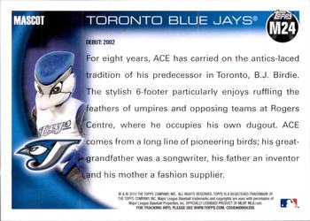 2010 Topps Opening Day - Mascots #M24 Ace Back