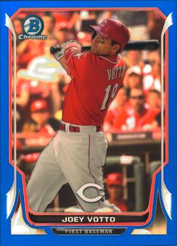 2014 Bowman Chrome - Blue Refractor #126 Joey Votto Front