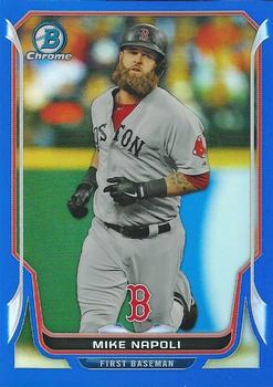 2014 Bowman Chrome - Blue Refractor #197 Mike Napoli Front
