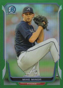 2014 Bowman Chrome - Green Refractor #192 Mike Minor Front