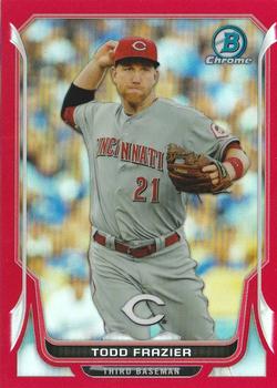 2014 Bowman Chrome - Red Refractor #114 Todd Frazier Front