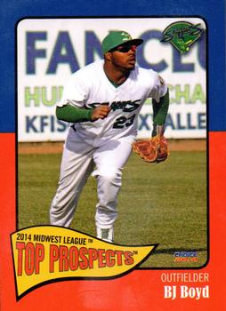 2014 Choice Midwest League Top Prospects #02 B.J. Boyd Front