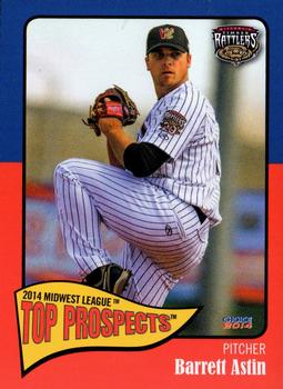 2014 Choice Midwest League Top Prospects #31 Barrett Astin Front