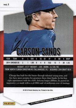 2014 Panini Prizm Perennial Draft Picks #1 Carson Sands Back