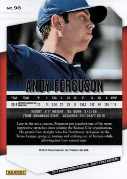 2014 Panini Prizm Perennial Draft Picks #98 Andy Ferguson Back