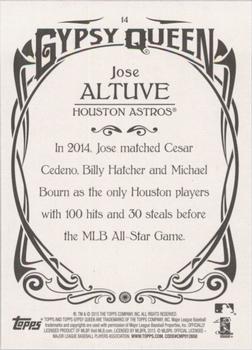2015 Topps Gypsy Queen #14 Jose Altuve Back