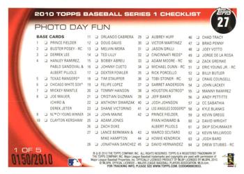2010 Topps - Gold #27 Photo Day Fun Back