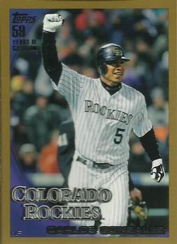 2010 Topps - Gold #398 Carlos Gonzalez Front