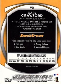 2010 Finest #90 Carl Crawford Back