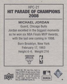2008 Upper Deck Goudey - Hit Parade of Champions #HPC-21 Michael Jordan Back