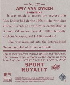 2008 Upper Deck Goudey - Mini Red Backs #273 Amy Van Dyken Back