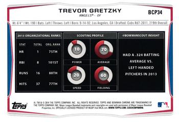 2014 Bowman Chrome - Prospects #BCP34 Trevor Gretzky Back